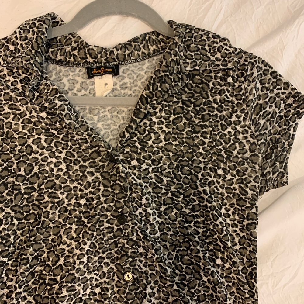 Vintage leopard button up shirt